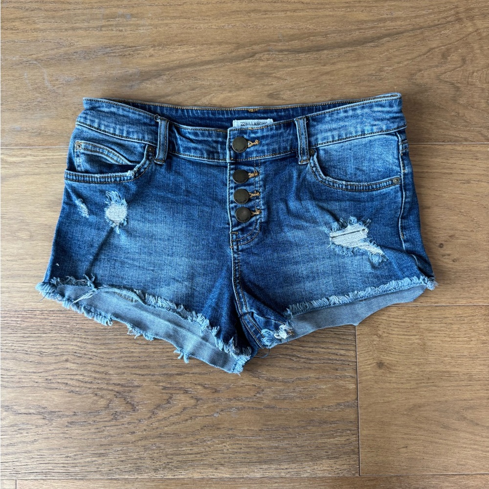 Billabong Denim Blue Distressed Women's Shorts